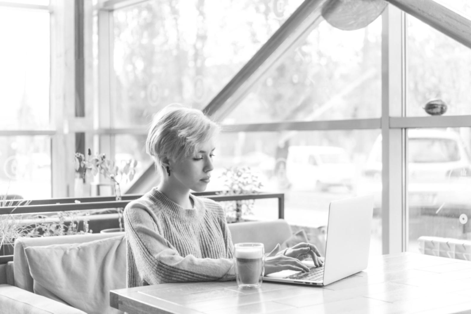 Business professional reviewing financial reports
